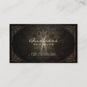 ギフト券ヴィンテージダマスク美容師 割引カード (正面)