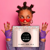 ギフト券休日美しいバラ化粧ロゴ ポストカード