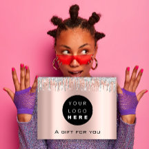 ギフト券休日美しいバラ化粧ロゴ