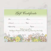 ギフト券伝票ストアビジネス ポストカード (正面)