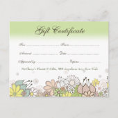 ギフト券伝票ストアビジネス ポストカード (正面)