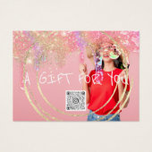 ギフト券爪、 ネイルピンクのメイクアップDrips QR写真 (正面)