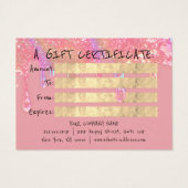 ギフト券爪、 ネイルピンクのメイクアップDrips QR写真 (裏面)