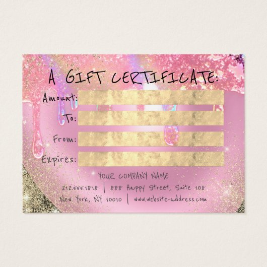 ギフト券爪、 ネイルピンクメイクアップQRコード (裏面)