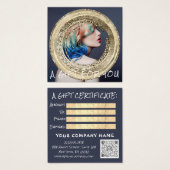 ギフト券爪、 ネイルヘアメイクQRロゴフォト (正面&裏面)