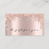 ギフト券爪、 ネイルメイクアップまつ毛バラ滴 名刺 (正面)