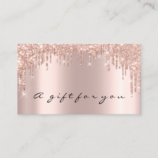 ギフト券爪、 ネイルメイクアップまつ毛バラ滴 名刺 (正面)