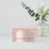 ギフト券爪、 ネイルメイクアップまつ毛バラ金ゴールド 名刺 (スタンド正面)