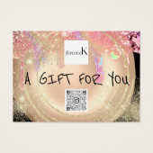 ギフト券爪、 ネイル金ゴールドメイクアップドライブQRコード (正面)