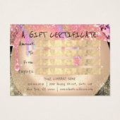 ギフト券爪、 ネイル金ゴールドメイクアップドライブQRコード (裏面)