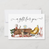 ギフト券犬猫ペット着座歩く (正面)