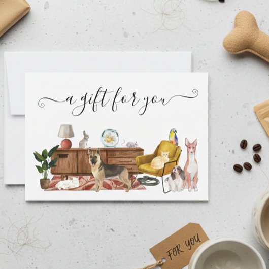 ギフト券犬猫ペット着座歩く