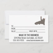 ギフト券猫ペットビジネス (裏面)