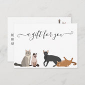 ギフト券猫ペットビジネス (正面/裏面)