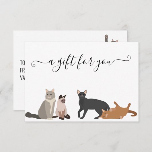 ギフト券猫ペットビジネス (正面/裏面)