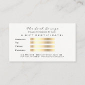 ギフト券白黒金ゴールドまぶし化粧 割引カード (裏面)