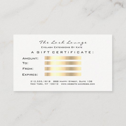 ギフト券白黒金ゴールドまぶし化粧 割引カード (裏面)