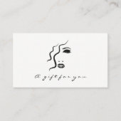 ギフト券白黒金ゴールドまぶし化粧 割引カード (正面)