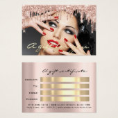 ギフト券美しいサロンホリデーメイクアップフォト (正面&裏面)