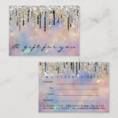 ギフト券美しいショップヘア爪、 ネイル自筆証書 名刺 (正面/裏面)