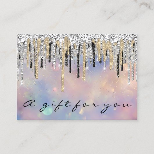 ギフト券美しいショップヘア爪、 ネイル自筆証書 名刺 (正面)