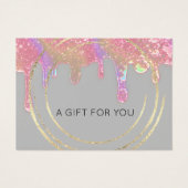 ギフト券美しいヘアメイクアップドリップホログラフ (正面)