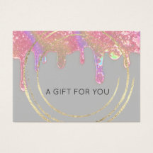 ギフト券美しいヘアメイクアップドリップホログラフ