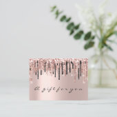 ギフト券美しいメイクアップまつ毛バラ滴 名刺 (スタンド正面)