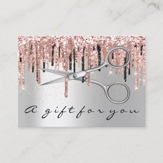 ギフト券美容師スタイリスト鋏 名刺 (正面)