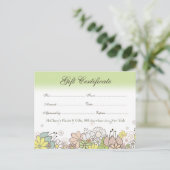 ギフト券証明書 店舗ビジネス ポストカード (スタンド正面)