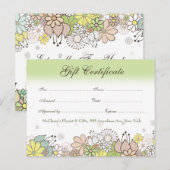 ギフト券証明書 店舗ビジネス ポストカード (正面/裏面)