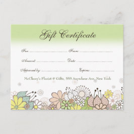 ギフト券証明書 店舗 業務 ポストカード