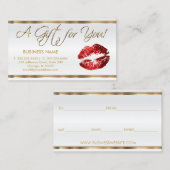 ギフト券赤口紅 割引カード (正面/裏面)