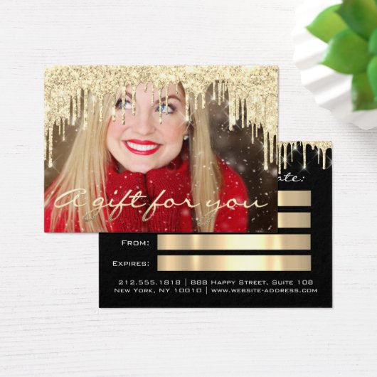 ギフト券金ゴールドまつ毛メイクアップホリデー (デスク)