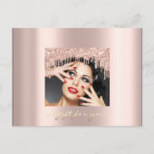 ギフト券金ゴールドドリップホリデー紙吹雪バラ ポストカード (正面)