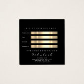 ギフト券金ゴールドメタリックラッシュメイクアップブラック (裏面)