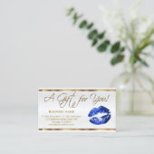 ギフト券青色口紅ビジネス 割引カード (スタンド正面)