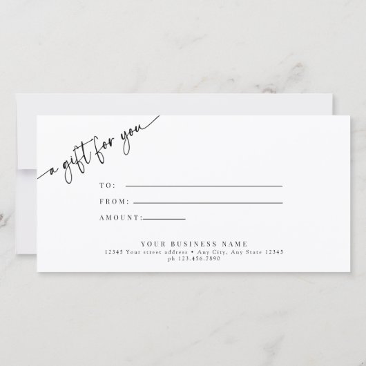 ギフト券 (裏面)