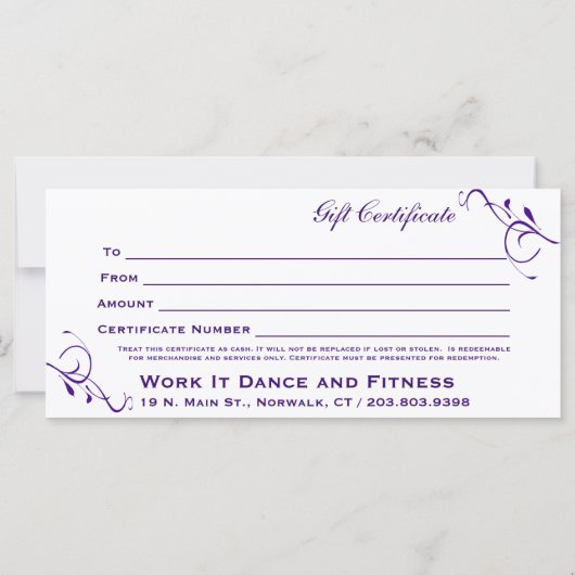 ギフト券 (裏面)