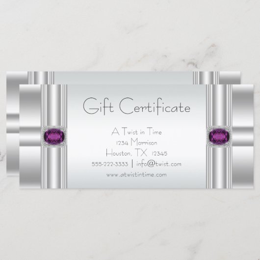 ギフト券 (正面/裏面)