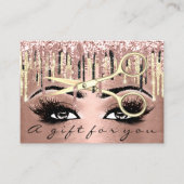 ギフト券100ピースバラ金ゴールドドリップメイクアップ 名刺 (正面)