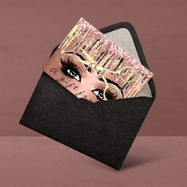 ギフト券100ピースバラ金ゴールドドリップメイクアップ 名刺