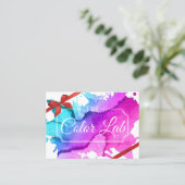 ギフト券|のモダンな水彩画のヘアーサロン 割引カード (スタンド正面)