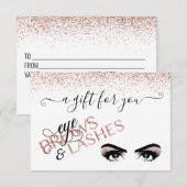 ギフト券 アイブラウン ラッシュ ローズゴールド (正面/裏面)