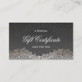 ギフト券 – エレガントヴィンテージシルバーダマスク 割引カード (正面)