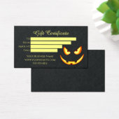 ギフト券 – カボチャ付き黒不気味紙 (デスク)