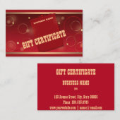 ギフト券、ギフト 名刺 (正面/裏面)