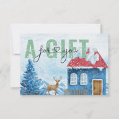 ギフト券 |クリスマスの雪パターン (正面)