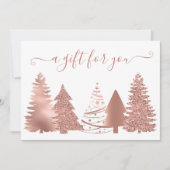 ギフト券 クリスマスツリー ローズゴールド (正面)