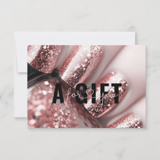 ギフト券 |グリッター爪、 ネイル (正面)